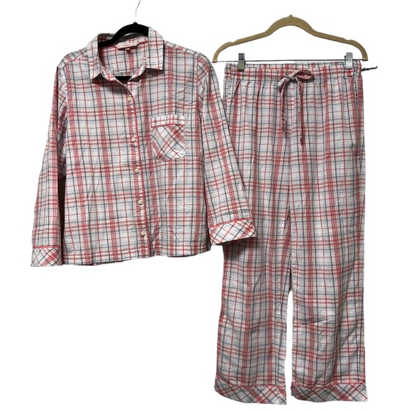 Victoria's Secret Plaid Pajama Set Pink Size S/P Preowned Excellent Condition - Picture 1 of 8